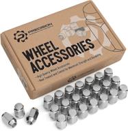 🔩 top-quality 24pcs silver bulge lug nuts (12x1.5 threads) - conical cone taper acorn seat - 1.4 inch length - easy installation with 19mm or 3/4 inch hex socket логотип