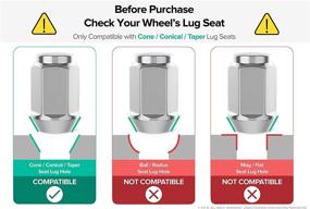 img 2 attached to 🔩 Top-Quality 24pcs Silver Bulge Lug Nuts (12x1.5 Threads) - Conical Cone Taper Acorn Seat - 1.4 inch Length - Easy Installation with 19mm or 3/4 inch Hex Socket