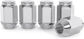 img 1 attached to 🔩 Top-Quality 24pcs Silver Bulge Lug Nuts (12x1.5 Threads) - Conical Cone Taper Acorn Seat - 1.4 inch Length - Easy Installation with 19mm or 3/4 inch Hex Socket