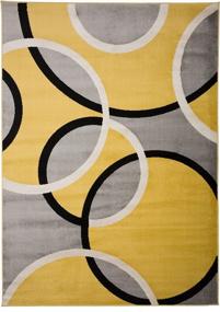 img 3 attached to Add Warmth To Your Home With A Yellow Abstract Circles Area Rug