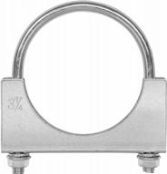 zinc plated exhaust clamp - totalflow 3.25 inch tf-uz325 saddle u-bolt for mufflers logo