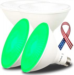 img 4 attached to Светодиодные прожекторы AmeriLuck для наружного освещения, 13 Вт, водонепроницаемые, зеленого цвета, упаковка из 4 шт.