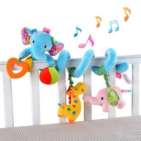 img 4 attached to Elephant Musical Infants Soothing Stroller