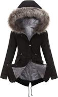 chouyatou womens winter sherpa hooded women's clothing : coats, jackets & vests logo