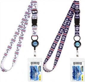 img 4 attached to Get Cruise Ready With MNGARISTA Lanyards - Adjustable, Retractable And Waterproof With 2-Pack ID Badge Holder For All Cruise Ships Key Cards