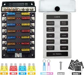 img 4 attached to Jamgoer DC 12V/24V 12-Way Blade Circuit Fuse Box Block Holder with Split Negative Bus Bar, Protection Cover, LED Indicator, Waterproof Cap - Ideal for Automotive Car Truck Marine RV Boat