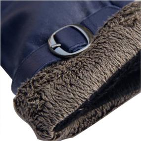img 1 attached to Stay Warm And Fashionable With Ayliss Women'S Cashmere Lined Leather Mittens For Winter Driving