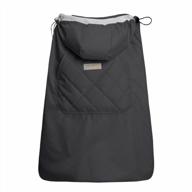 bebamour all-season baby carrier cover with universal hoodie for winter, dark grey logo