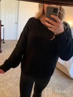 img 1 attached to Sidefeel Women Crochet Hollow Out Crewneck Long Sleeve Knit Sweaters Pullover Jumper Tops review by Diztymewntu Sacra