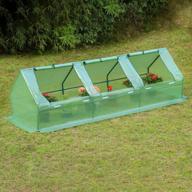 yoleny 95" portable outdoor winter mini greenhouse with zipper doors for garden, patio, home, backyard - 32" w x 32" d x 32" h logo