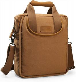 img 4 attached to XINCADA Canvas Messenger Bag For Men - Multi-Purpose Shoulder Bag Ideal For Travel, Work, And Business