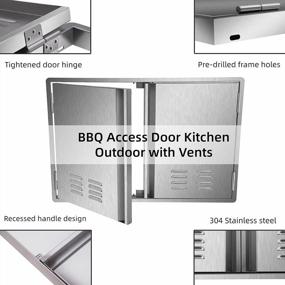 img 2 attached to Upgrade Your Outdoor Kitchen With Marada'S 304 Stainless Steel Access BBQ Doors - Double Wall Flush Mount For Grilling Perfection (31" W X 24" H)