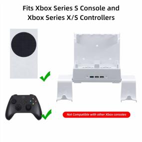 img 2 attached to Upgrade Your Xbox Series S With Mcbazel Wall Mount Kit: RGB LED Cooling Stand With 3-Speed Fan, USB Port & Controller Holder