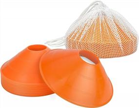 img 4 attached to GoSports Training Cones Set Of 20 With Convenient Tote Bag For Sports Practice And Fitness