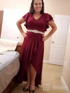 img 1 attached to Miusol Women'S Formal V Neck Ruffle Split Evening Party Long Dress review by Andrew Roberts