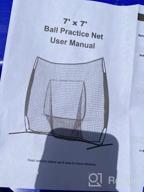 img 1 attached to Portable 7×7Ft Baseball And Softball Practice Net For Hitting, Pitching, And Batting Training With Backstop, Batting Tee, Strike Zone, Bow Frame, And Carry Bag - Ideal For Perfecting Your Game review by Carlos Nolan