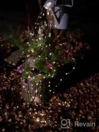 img 1 attached to Waterproof Battery-Operated Firefly Bunch Lights With 220 LED Bulbs And 8 Flashing Modes For Indoor/Outdoor Decor, Remote Control And Timer, Warm White Copper Wire Waterfall Fairy Lights With Hooks. review by Terry Gernes