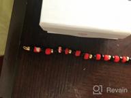 img 1 attached to 👁️ In Season Jewelry 18k Gold Plated Evil Eye Protection Bracelet with Red and Black Simulated Azabache beads - 7 Inch review by Lance Jenkins