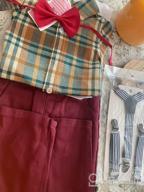 img 1 attached to 👔 Adorable Boys Clothes Sets: Toddler Boy Outfits with Gentleman Suits, 2pcs featuring Bow Tie Shirts and Suspenders Pants review by Todd Wigfall