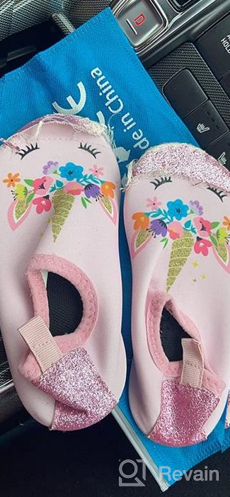 картинка 1 прикреплена к отзыву 👧 Девичьи детские водные туфли IceUnicorn Dolphin для занятий в бассейне от Kevin Campos