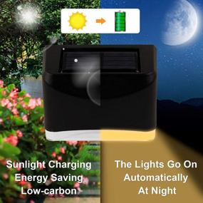 img 3 attached to MAGGIFT 12 Pack Solar Deck Lights: наружное водонепроницаемое освещение для ступеней и ограждений для ступеней, лестниц, дорожек и садовых стен - теплый белый