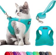 premium cat harness and leash set - comfortable dog vest harness, reflective strap, ideal for small dogs and kittens, universal fit with durable d-ring (s, m, l) логотип