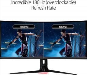 img 1 attached to ASUS XG349C Gaming Monitor: Ultra Wide 3440X1440P Display with 180Hz refresh rate, Height and Swivel Adjustment, Blue Light Filter, Flicker-Free Technology, HDMI Connectivity, IPS Panel and HD Resolution.