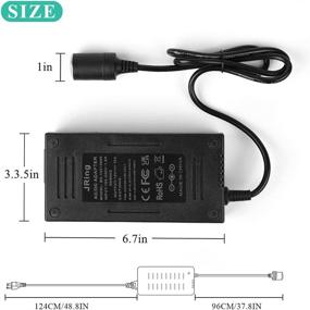 img 1 attached to 🔌 JRing AC to DC Converter: 15A 110-220V 12V Car Cigarette Lighter Socket Power Adapter for Car Vacuum, Tire Inflator, and More (180W Max)