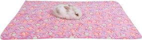 img 2 attached to 🐾 Soft Warm Pet Fleece Blanket Cover Mat for Spring Fever Hamster Guinea Pig Rabbit Dog Cat Chinchilla Hedgehog and Other Small Animals, Deluxe Hideout Cage Accessorie