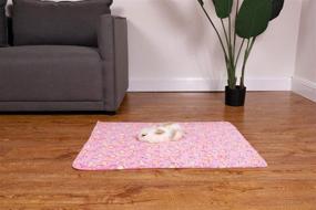 img 1 attached to 🐾 Soft Warm Pet Fleece Blanket Cover Mat for Spring Fever Hamster Guinea Pig Rabbit Dog Cat Chinchilla Hedgehog and Other Small Animals, Deluxe Hideout Cage Accessorie