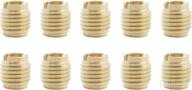 🔩 premium 10-pack brass dual-threaded insert: ideal for wooden tap handles & homebrew hardware логотип