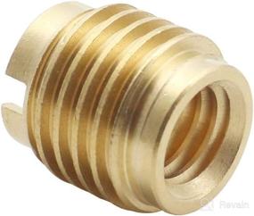 img 1 attached to 🔩 Premium 10-Pack Brass Dual-Threaded Insert: Ideal for Wooden Tap Handles & Homebrew Hardware