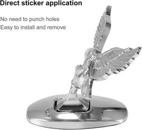 img 3 attached to 🦅 Waterproof 3D Metal Car Decals | Self-Adhesive & Non-Rusting Hood Eagle Stand Sticker | Delicate Car Metal Logo Sticker | Decorative Chrome Bumper Stickers (1PC)