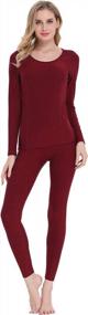 img 4 attached to Stay Cozy With Cherrydew Women'S Fleece-Lined Thermal Long Johns Set - Perfect Base Layer!
