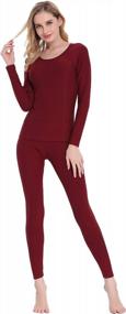 img 2 attached to Stay Cozy With Cherrydew Women'S Fleece-Lined Thermal Long Johns Set - Perfect Base Layer!