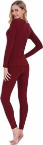 img 3 attached to Stay Cozy With Cherrydew Women'S Fleece-Lined Thermal Long Johns Set - Perfect Base Layer!