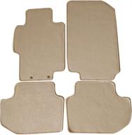 🚘 2003-2007 honda accord floor mat set, beige front & rear 4pc nylon carpets liner by ikon motorsports, fits 2004 2005 2006 models логотип