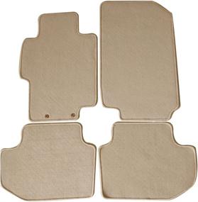 img 3 attached to 🚘 2003-2007 Honda Accord Floor Mat Set, Beige Front & Rear 4PC Nylon Carpets Liner by IKON MOTORSPORTS, Fits 2004 2005 2006 Models