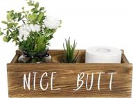add vintage charm to your bathroom with timeyard rustic wood decor box and toilet paper holder logo