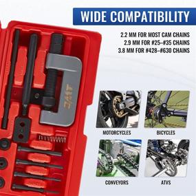 img 3 attached to 🔧 Orion Motor Tech Chain Breaker Tool Kit: 13pc Motorcycle Chain Breaking Riveting Hand Tool Set
