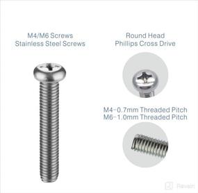 img 1 attached to 🔩 TV Mount Screws: M6 M4, 16mm size - Secure and Easy Installation