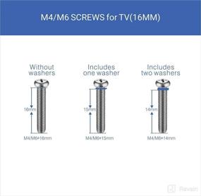 img 2 attached to 🔩 TV Mount Screws: M6 M4, 16mm size - Secure and Easy Installation