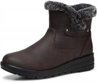 stylish and waterproof: shibever women's winter ankle boots with side zip and synthetic leather logo