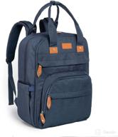 🎒 chytsmx diaper bag backpack - spacious unisex baby bags for travel - dad and mom backpack in navy logo