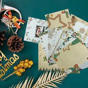 img 1 attached to 60-Sheet Christmas Stationery Paper Set - 5.6" X 7.9" - Featuring 6 Festive Designs On Both Sides - Ideal For Holiday Letters And Printing - SCStyle Christmas Letterhead Printer Paper (S3)