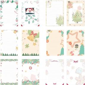 img 3 attached to 60-Sheet Christmas Stationery Paper Set - 5.6" X 7.9" - Featuring 6 Festive Designs On Both Sides - Ideal For Holiday Letters And Printing - SCStyle Christmas Letterhead Printer Paper (S3)