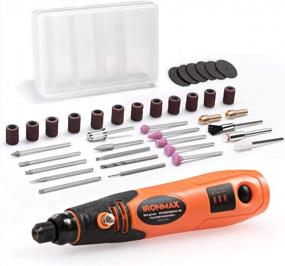 img 4 attached to Goplus Cordless Rotary Tool Kit With 40 Accessories, Li-Ion 3-Speed USB Charging Multi-Purpose Set For Nail Polishing, Cutting Wood Carving Engraving And Polishing