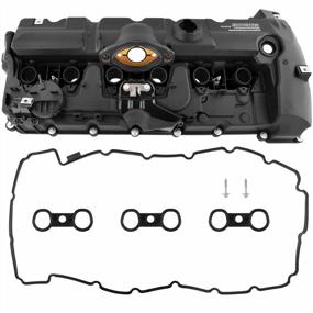 img 4 attached to BMW 3.0L 2008-2013 128I/328I/528I Valve Cover W/ PCV, Gasket & Bolts 11127552281,11127582245