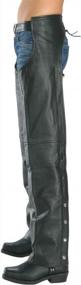 img 1 attached to Xelement 7553 Women'S Black 'Advanced Dual Comfort' Leather Chaps - 18