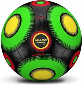 img 4 attached to Millenti Knuckle-It Pro Soccer Ball - Size 5 Club Training & Match Ball With Easy Tracking Design